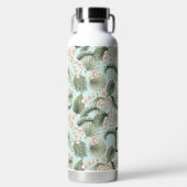 Tropische tuin Floral Orchid en Palm Pattern Waterfles (Voorkant)