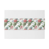 Tropische Tuin Gouden Folie Huwelijk Custom Monogr Uitnodigingen Wikkel (Achterkant Voorbeeld)