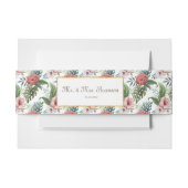 Tropische Tuin Gouden Folie Huwelijk Custom Monogr Uitnodigingen Wikkel (Voorkant Voorbeeld)