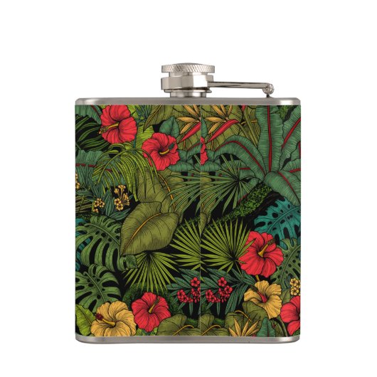 Tropische tuin heupfles (Achterkant)