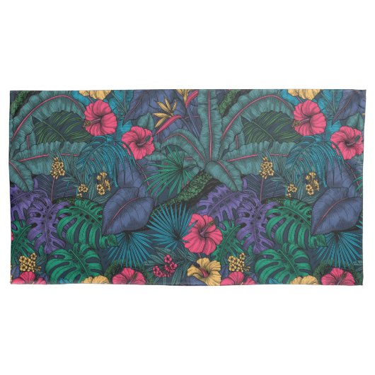 Tropische tuin kussensloop (Voorkant-Links)