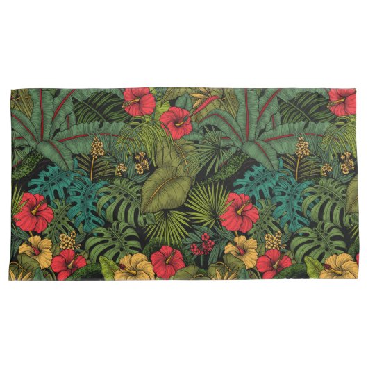 Tropische tuin kussensloop (Voorkant-Rechts)