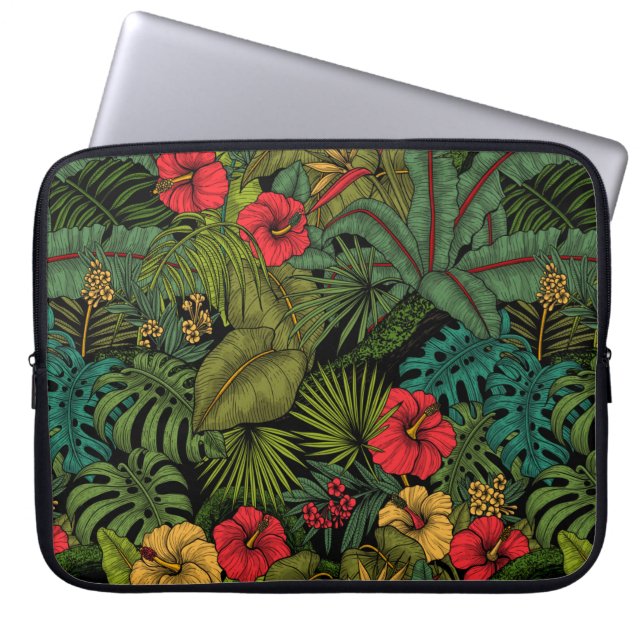 Tropische tuin laptop sleeve (Voorkant)