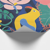 Tropische Tuin Modern Expressionisme Kunstwerk Cadeaupapier (Hoek)