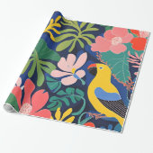 Tropische Tuin Modern Expressionisme Kunstwerk Cadeaupapier (Uitgerold)