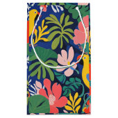 Tropische Tuin Modern Expressionisme Kunstwerk Klein Cadeauzakje (Achterkant)