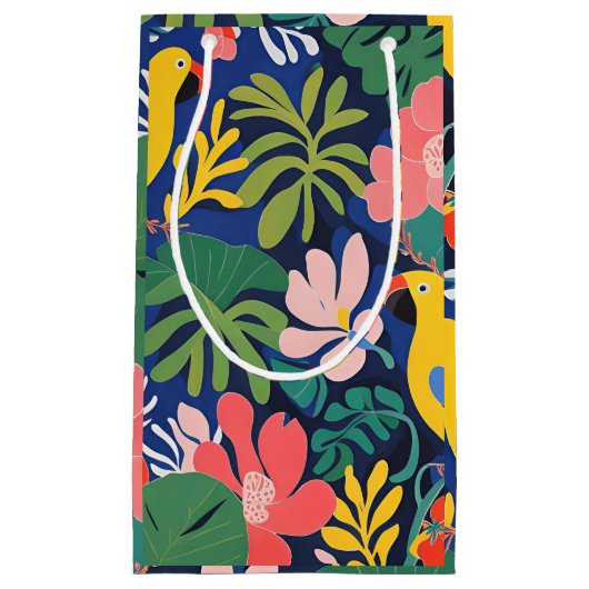 Tropische Tuin Modern Expressionisme Kunstwerk Klein Cadeauzakje (Voorkant)