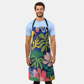 Tropische Tuin Modern Expressionisme Kunstwerk Schort (Gedragen)