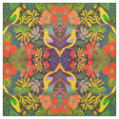 Tropische Tuin Modern Expressionisme Kunstwerk Stof (Swatch)