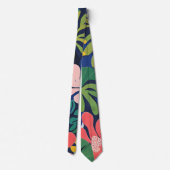 Tropische Tuin Modern Expressionisme Kunstwerk Stropdas (Achterkant)