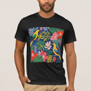 Tropische Tuin Modern Expressionisme Kunstwerk T-shirt