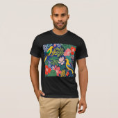 Tropische Tuin Modern Expressionisme Kunstwerk T-shirt (Voorkant volledig)