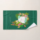 Tropische tuin Monogram Groen Bad Handdoek (Handdoek)