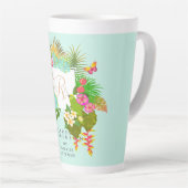 Tropische tuin Monogram Groen Latte Mok (Rechterhoek)