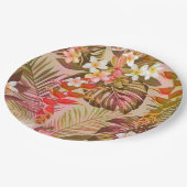 tropische tuin papieren bordje (Gekanteld)
