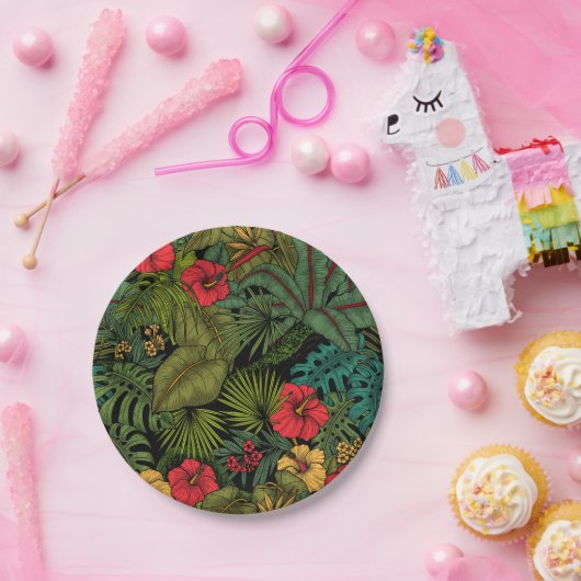 Tropische tuin papieren bordje (Feest)