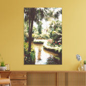 Tropische tuin Paradise Canvas Afdruk (Insitu (Woonkamer))
