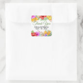 Tropische tuin Paradise Vierkante Sticker (Tas)