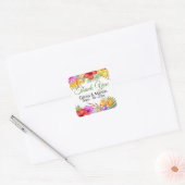 Tropische tuin Paradise Vierkante Sticker (Envelop)