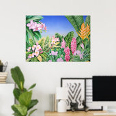 Tropische tuin poster (Thuiskantoor)