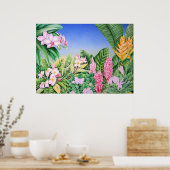Tropische tuin poster (Keuken)