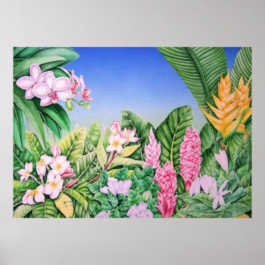 Tropische tuin poster (Voorkant)