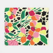 Tropische tuin Stippen Fleece Deken (Voorkant (Horizontaal))