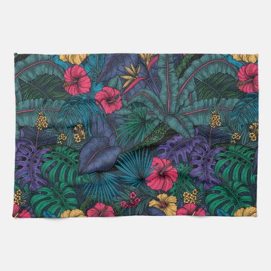 Tropische tuin theedoek (Horizontaal)