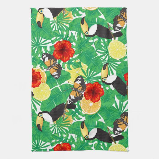 Tropische tuin theedoek (Verticaal)