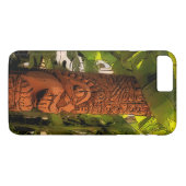 Tropische tuin Tiki geïllustreerd Hawaiian Case-Mate iPhone Case (Achterkant (Horizontaal))