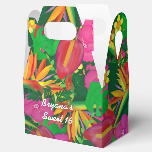 Tropische Tuin Vogel van het Paradijs Feest Favor Bedankdoosjes (Geopend)