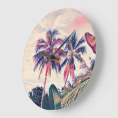 Tropische tuin, zonsondergang palmscène. grote klok (Hoek)