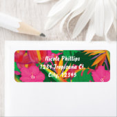 Tropische tuinbladeren & Adresetiketten Etiket (Insitu)