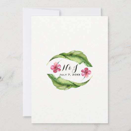 Tropische tuinbloemen en uitvindingen kaart (Achterkant)