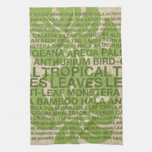 Tropische tuinmuur hangen en theedoek