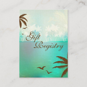 Tropische Turquoise Beach Cards Registry Cards Informatiekaartje