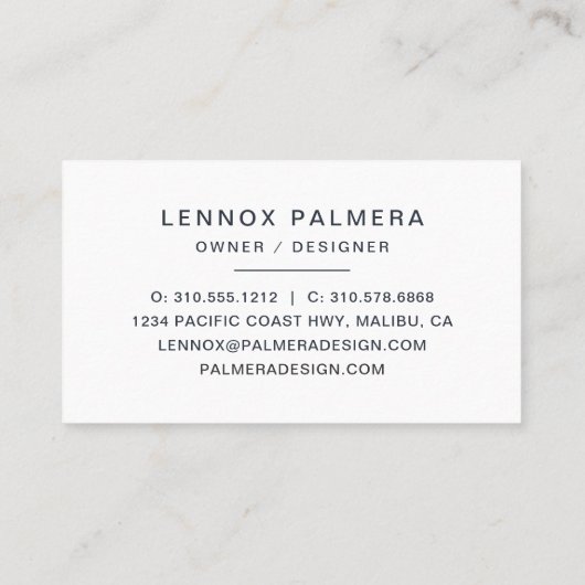 Tropische turquoise blauw Waterverf palmbomen Visitekaartje (Achterkant)