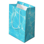 tropische turquoise blauwe oceaan medium cadeauzakje (Achterkant Gekanteld)