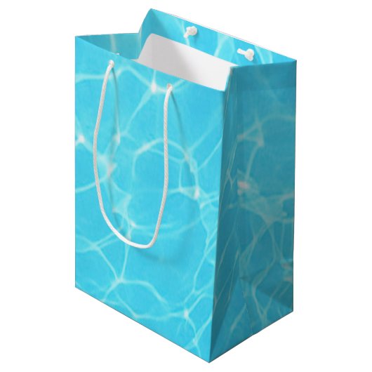 tropische turquoise blauwe oceaan medium cadeauzakje (Voorkant Gekanteld)