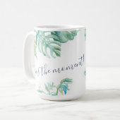 Tropische turquoise Blue Waterverf Zee Turtle Mok (Voorkant links)