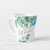 Tropische turquoise Blue Waterverf Zee Turtle Mok (Linkerhoek)