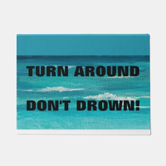 Tropische Turquoise Golf Waters Art Welkom Deurmat (Voorkant)