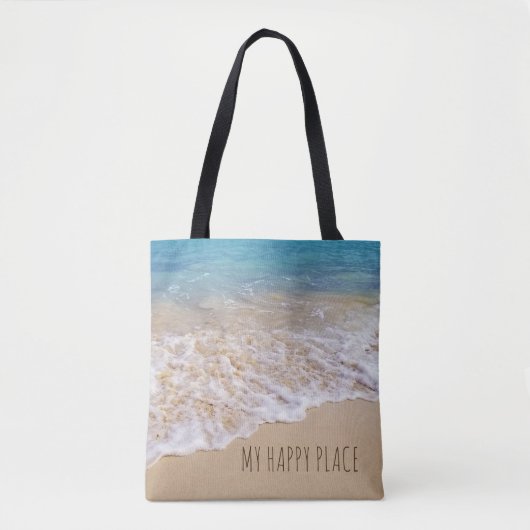Tropische turquoise oceaan met surf tote bag (Voorkant)
