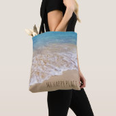 Tropische turquoise oceaan met surf tote bag (Dichtbij)