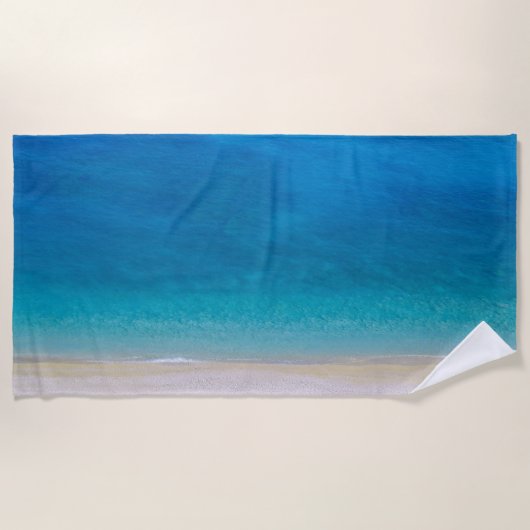 Tropische turquoise Ocean Beach Towel Strandlaken (Voorkant)