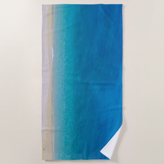 Tropische turquoise Ocean Beach Towel Strandlaken (Voorkant)
