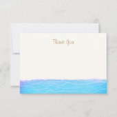 Tropische turquoise Ocean Waves Dank je Bedankkaart (Voorkant)