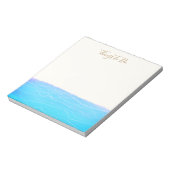 Tropische turquoise Ocean Waves Notitieblok (Linkerzijde)