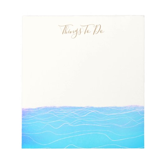 Tropische turquoise Ocean Waves Notitieblok (Voorkant)