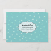 Tropische turquoise paradijs bruiloft kaart (Achterkant)